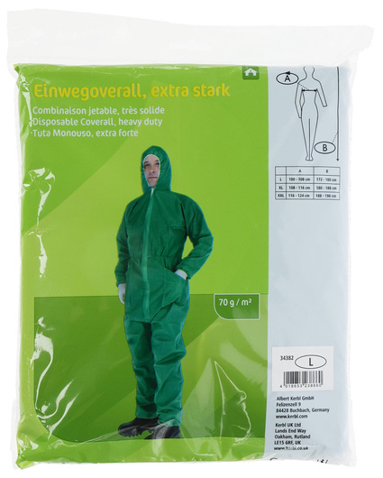 Kombinezon ochronny Basic, Różne kolory, Różne rozmiary (L - XXL), z kapturem, Kerbl