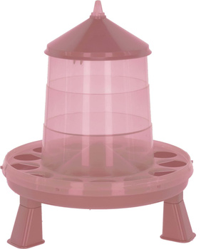 Karmidło dla drobiu z podstawką, 2,4 l, 2 kg, różowe, Kerbl