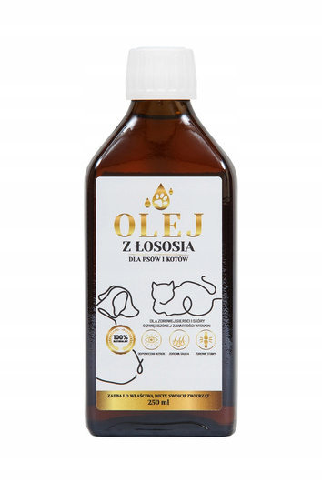 Olej z Łososia 100% - Dla Psa i Kota w Każdym Wieku - Lab-V - 250 ml