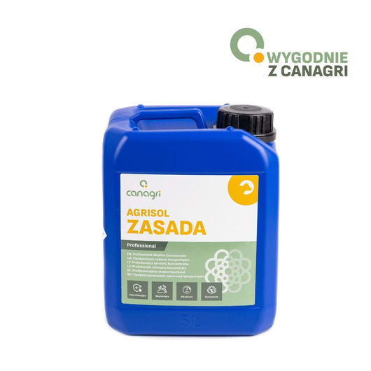 Zasadowy preparat myjąco - dezynfekujący Agrisol Zasada, 5 kg, Canagri
