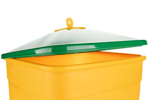 Karmidło automatyczne dla drobiu, duże, 50 l, zielono-żółte, Novital