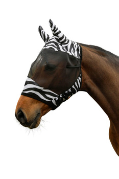 Maska przeciwowadowa dla konia z uszami Zebra, różne rozmiary (od Pony do Full), Covalliero