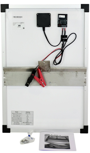 Panel słoneczny 25W, do podłączenia bezpośrednio do akumulatora, Kerbl