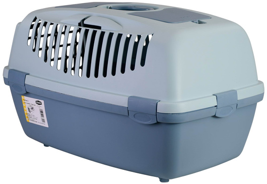 Transporter Gulliver 3 z plastikowymi drzwiczkami, 61 x 40 x 38 cm, niebieski/szary, 12 kg, Stefanpl