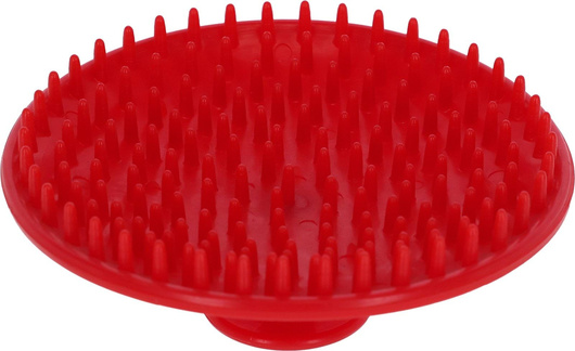 Zgrzebło z wypustkami gumowymi, czerwony, Covalliero