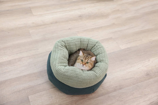 Łóżko Snuggle Anne, zielone, Ø 40 cm, wysokość 23 cm, Kerbl