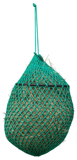 Siatka na siano dla konia z pierścieniem, zielony, oczko 4,5 cm, 120 cm