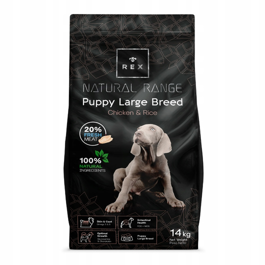 Karma dla szczeniąt Rex Natural Range Puppy Large Breed Chicken & Rice 14kg