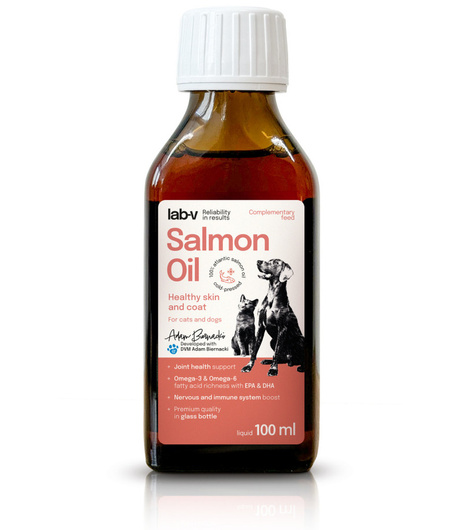 Olej z Łososia - Dla Psa i Kota  - Lab-V - 100ml
