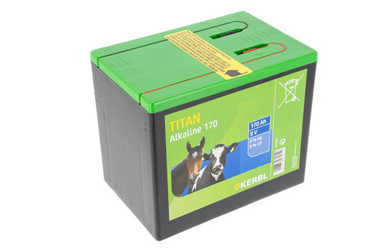 Bateria alkaliczna do elektryzatora TITAN, 9 V, 170 Ah, Kerbl