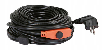 Kabel grzewczy do rur z termostatem, 12 m, 192 W, Kerbl