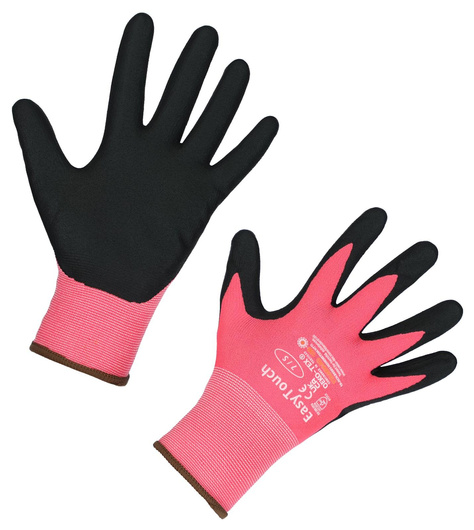 Rękawice robocze EasyTouch Lady, różowe, różne rozmiary - S - M - L, Kerbl
