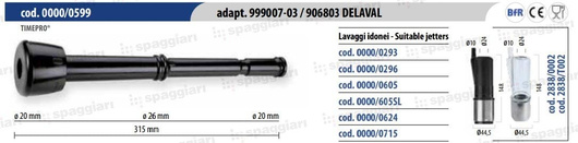 Guma strzykowa typ Alfa Laval 99900703, 20 mm, 4szt., Spaggiari