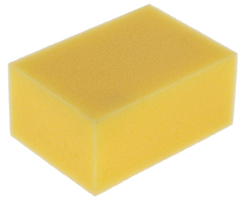 Gąbka do czyszczenia konia z wiskozy, żółty, 10 x 7,5 x 4 cm, Covalliero