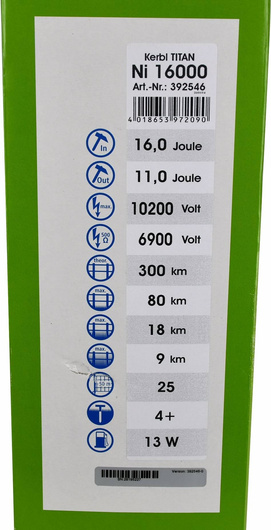 Elektryzator sieciowy TITAN Ni 16000, na dziki, dla koni, byków, bydła, 16J