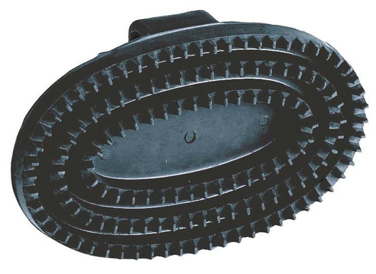 Zgrzebło dla konia, gumowe, czarny, 13,5 cm, Covalliero