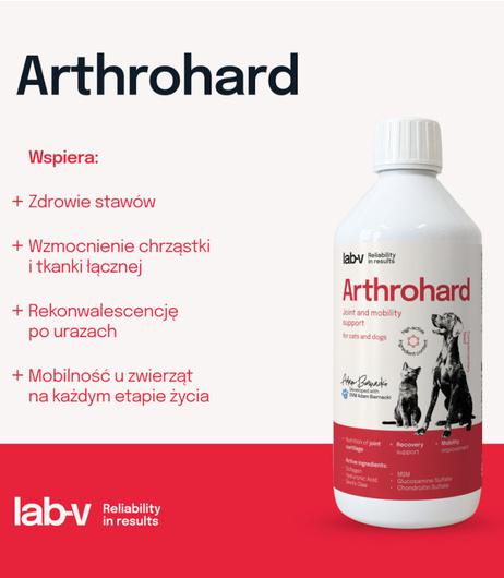 Preparat na wsparcie stawów dla psa i kota - LAB-V Arthrohard 500 ml