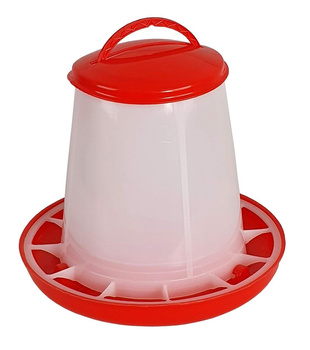 Karmidło dla drobiu, biało czerwone, zakręcane, 1,5 kg