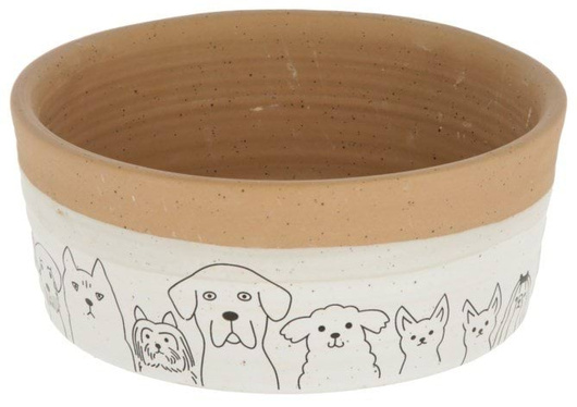 Miska ceramiczna  Hungry, biało-brązowa, 250 ml, Kerbl