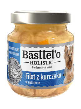 Karma dla psów Basttet'o Holistic filet z kurczaka w galarecie 130g Słoik