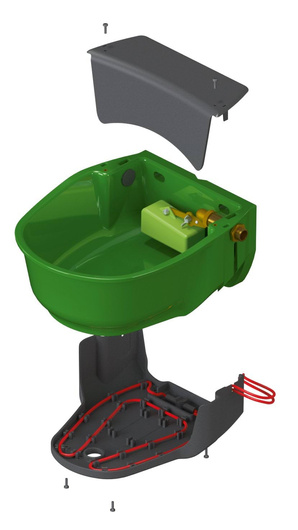 Poidło podgrzewane z zaworem pływakowym SH30, 230 V/31 W, Kerbl