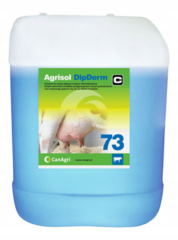 Preparat do dipingu Agrisol DipDerm 73, z chlorheksydyną, 20 kg, Canagri