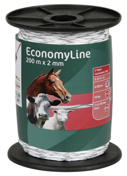 Plecionka ogrodzeniowa ECONOMY, 200 m, biała, AKO