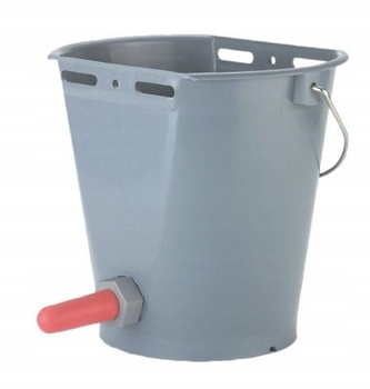 Wiadro do pojenia cieląt kompletne, 8 l, szare, Canagri