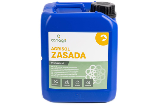Zasadowy preparat myjąco - dezynfekujący Agrisol Zasada, 5 kg, Canagri