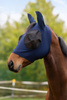 Maska przeciwowadowa dla konia FinoStretch Zipper, niebieski, różne rozmiary (od Pony do Full), Covalliero