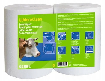 Papier do higieny wymion Uddero Clean, na mokro i sucho, 23 x 22 cm, 2 x 800 list., Kerbl