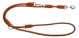 Smycz skórzana dla psa Roma, 200 cm x 8 mm, różne kolory (cognac, czarna), Kerbl
