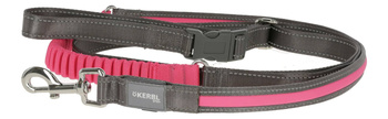 Smycz podświetlana dla psa Light & Reflex, 250 cm x 25 mm, różowa, Kerbl
