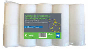 Gąbka do czyszczenia instalacji udojowych, 60 x 70 mm, 10 szt., Canagri