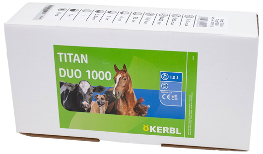 Elektryzator uniwersalny TITAN DUO 1000 dla koni, bydła i małych zwierząt, 1,0 J, Kerbl
