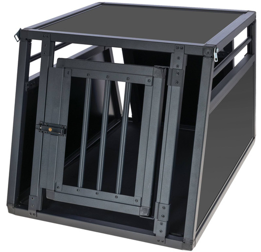 Klatka transportowa dla psa, 92 x 65 x 65 cm, aluminiowa, grafit, Kerbl