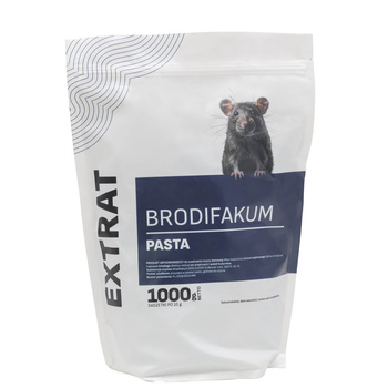 Trutka na myszy i szczury, pasta 1 kg, brodifakum, Extrat.