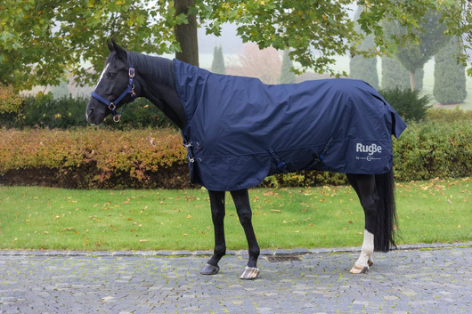 Derka przeciwdeszczowa dla konia RugBe HighNeck, granatowy, 125 cm, Covalliero