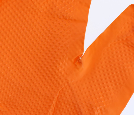 Rękawice nitrylowe Nitrile X-Grip 240 mm, rozmiar M - XXL, pomarańczowe, 50 szt., Kerbl