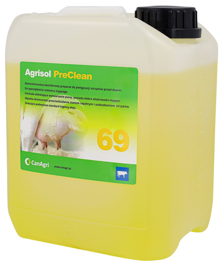 Płyn do mycia wymion Agrisol PreClean 69, 5 kg, Canagri