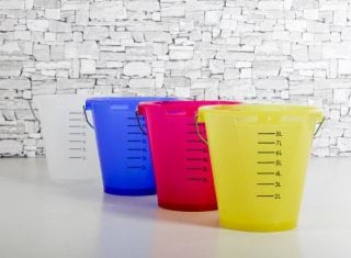 Wiadro do pojenia cieląt, "Food Safe", ze skalą, 8 l, transparentne, żółte, Kerbl