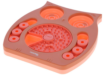 Zabawka edukacyjna dla psa, sowa, różowy/brązowy, 30 x 28 cm, Kerbl