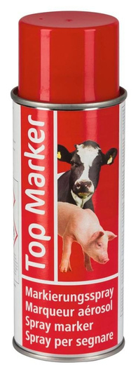 Spray do znakowania zwierząt, TopMarker 500 ml, czerwony,Kerbl