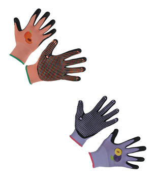 Rękawice ogrodowe z powłoką nitrylową Blossom, z wypustkami, Różne kolory, Różne rozmiary Kerbl