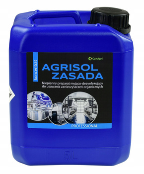 Zasadowy preparat myjąco - dezynfekujący Agrisol Zasada, 5 kg, Canagri