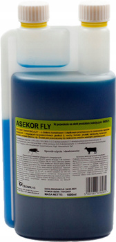 Preparat na owady latające i biegające ASEKOR FLY, niebieski, 1000 ml, Can Agri