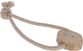Szarpak dla psa, pętla, juta/bawełna, drewno kawowe, 35 cm, Kerbl