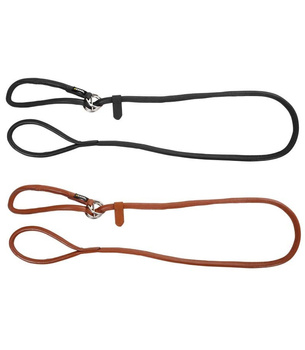 Smycz skórzana dla psa Roma, 200 cm x 8 mm, różne kolory (cognac, czarna), Kerbl