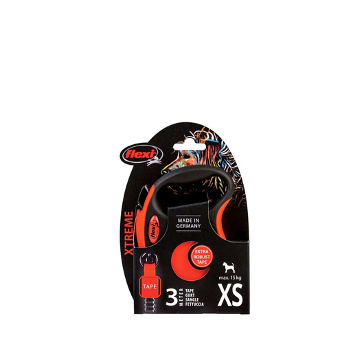 Smycz dla psa Flexi Xtreme, taśma, pomarańczowa, różne rozmiary, różne długości