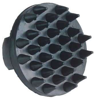 Zgrzebło do masażu konia, gumowe, czarny, 11 cm, Covalliero